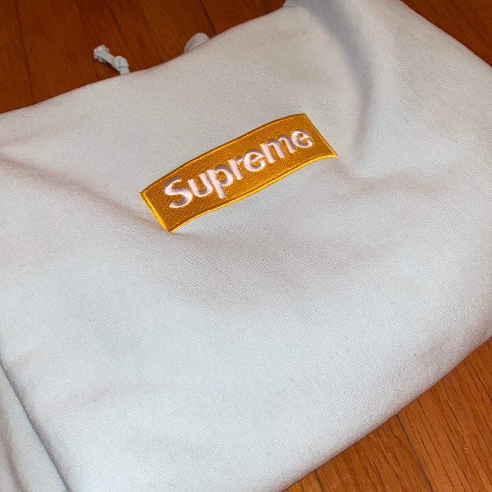 Supreme Box Logo Hoodie UA Teal/Yellow size Medium